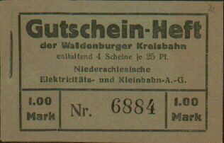 Heft mit Notgeld - Fahrkarten