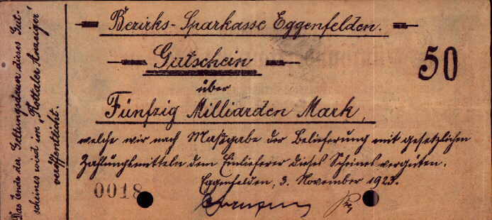 Vorderseite   auf Rckseite einer Banknote