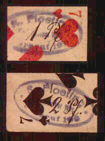 VS + RS Druck auf zerschnittene Skatkarte