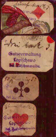 VS + RS Druck auf zerschnittene Skatkarte